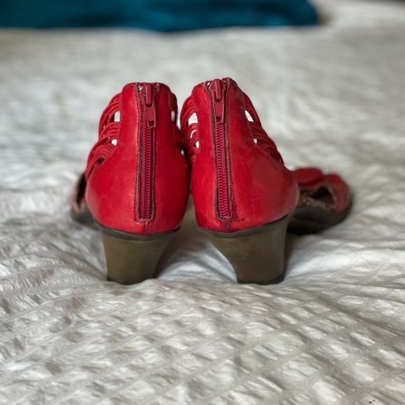 Miz Mooz Red Strappy Sandals - Picture 2 of 4